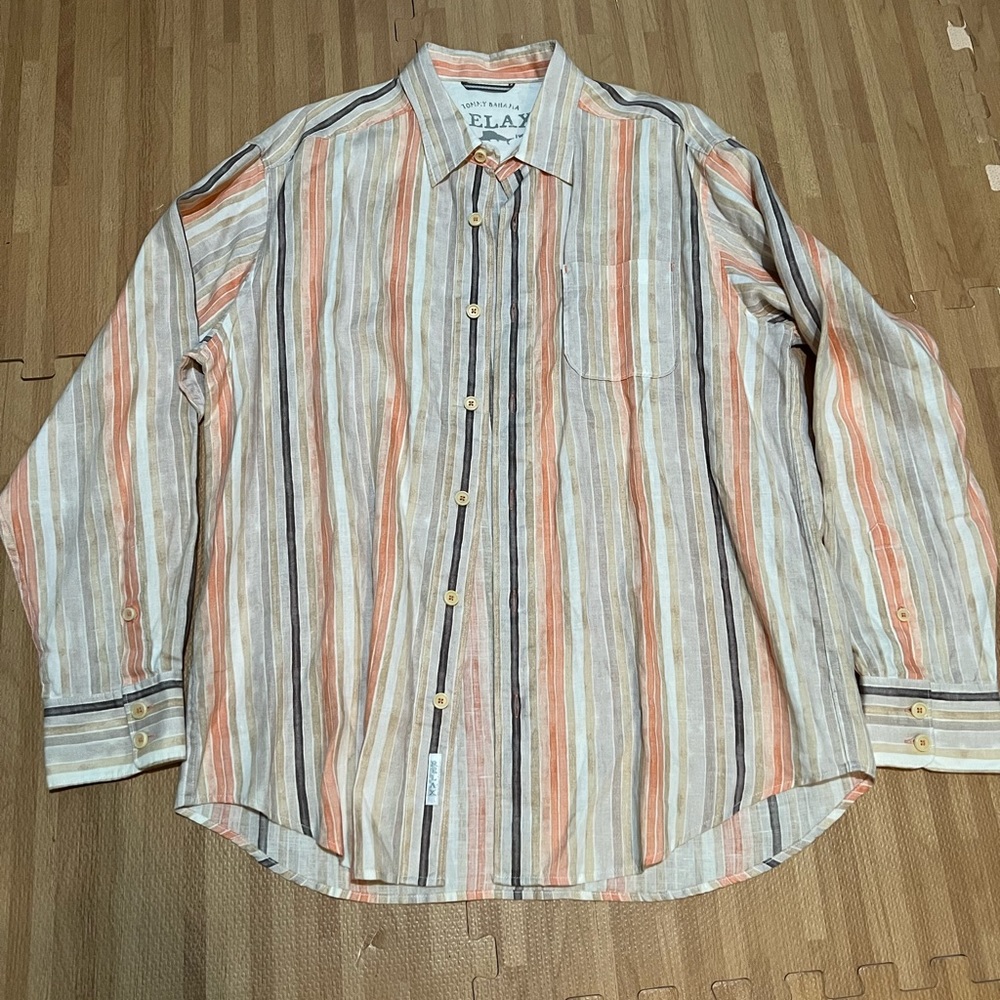 Tommy Bahama King’s Beach Breezer Long-Sleeve Shirt, Large